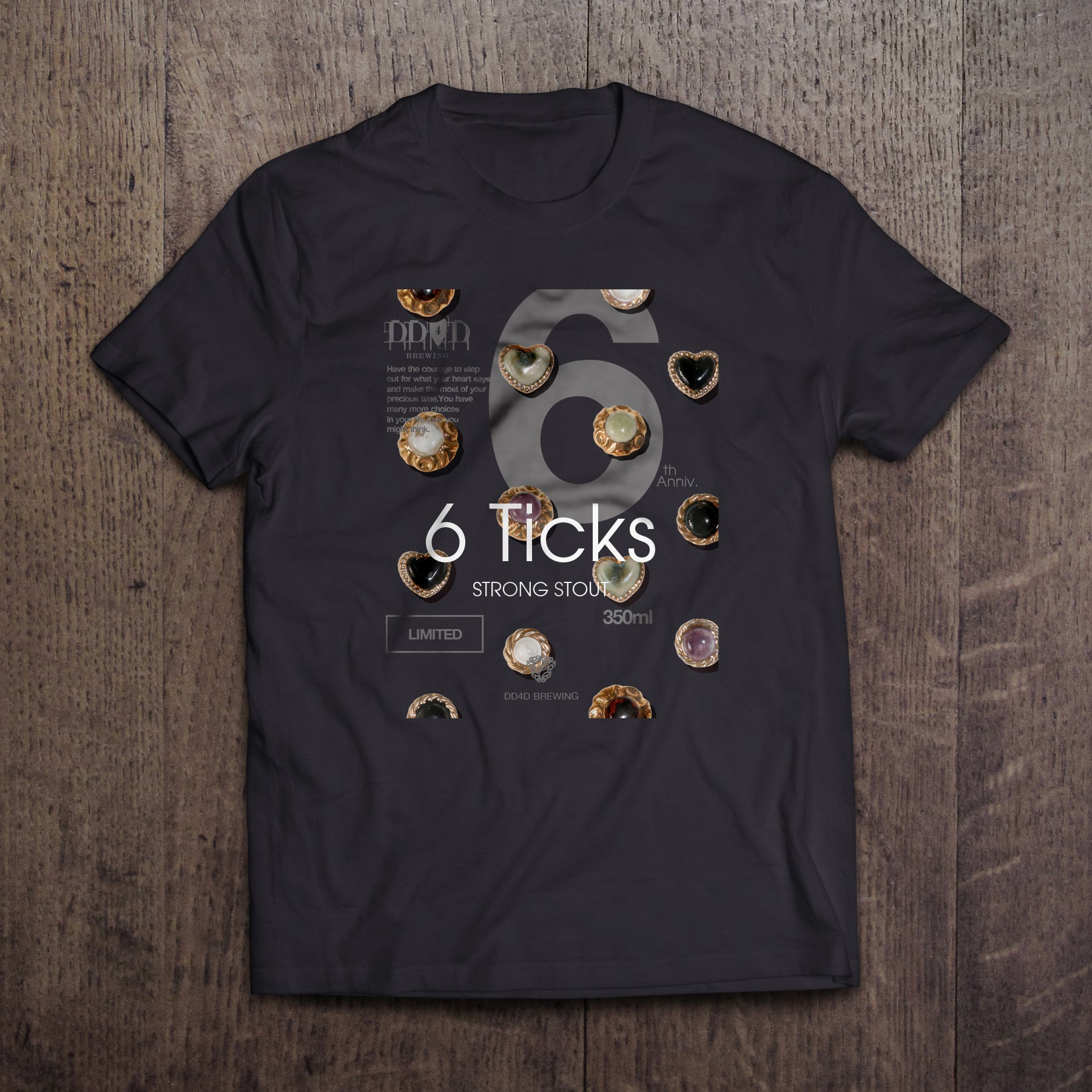 6ticks Label Tee Front Detail